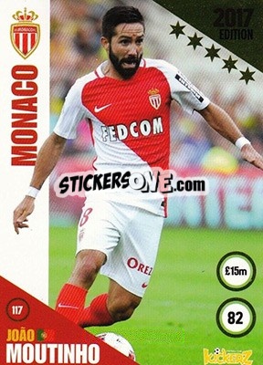 Sticker Joao Moutinho - Football Cards 2017 n. 117 - Kickerz
