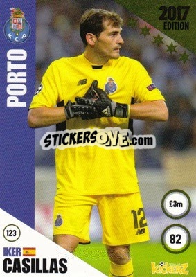 Sticker Iker Casillas - Football Cards 2017 - Kickerz