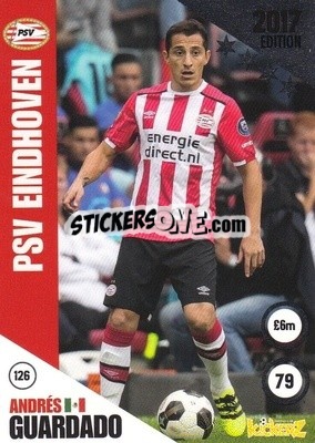 Sticker Andres Guardado - Football Cards 2017 n. 126 - Kickerz
