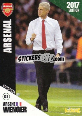 Sticker Arsene Wenger - Football Cards 2017 n. 133 - Kickerz