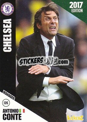Sticker Antonio Conte - Football Cards 2017 n. 135 - Kickerz