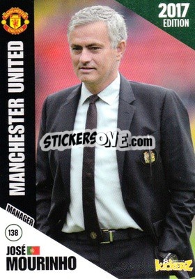 Sticker José Mourinho - Football Cards 2017 n. 138 - Kickerz