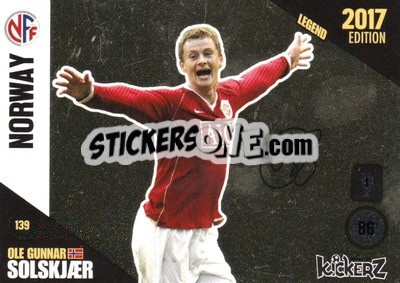 Sticker Ole Gunnar Solskjaer - Football Cards 2017 n. 139 - Kickerz