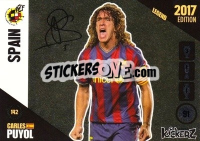 Sticker Carles Puyol - Football Cards 2017 n. 142 - Kickerz