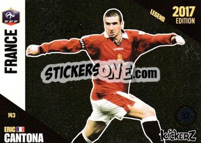 Sticker Eric Cantona - Football Cards 2017 n. 143 - Kickerz