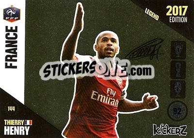 Sticker Thierry Henry - Football Cards 2017 n. 144 - Kickerz