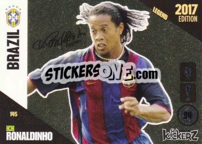 Sticker Ronaldinho - Football Cards 2017 n. 145 - Kickerz