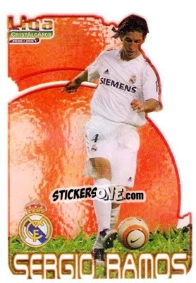 Sticker Sergio Ramos - Crystal Cards 2006-2007 - Mundicromo