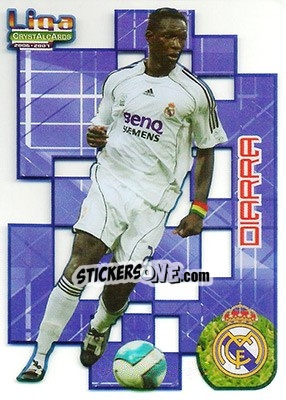 Sticker Mahamadou Diarra - Crystal Cards 2006-2007 - Mundicromo