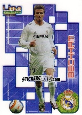 Sticker Beckham - Crystal Cards 2006-2007 - Mundicromo