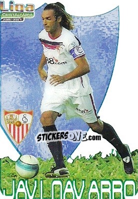 Sticker Javi Navarro - Crystal Cards 2006-2007 - Mundicromo
