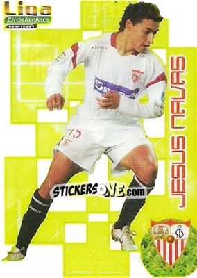 Sticker Jesús Navas - Crystal Cards 2006-2007 n. 86 - Mundicromo