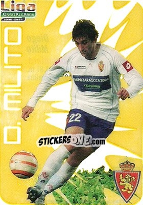 Sticker Diego Milito - Crystal Cards 2006-2007 - Mundicromo