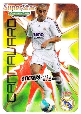 Sticker Cannavaro - Crystal Cards 2006-2007 n. 366 - Mundicromo