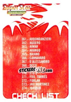 Sticker Indice - Crystal Cards 2006-2007 n. 394 - Mundicromo