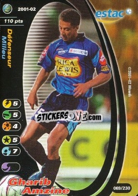 Figurina Gharib Amzine - Football Champions France 2001-2002 - Wizards of The Coast