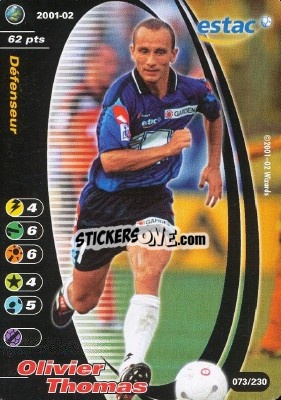 Sticker Olivier Thomas - Football Champions France 2001-2002 n. 73 - Wizards of The Coast