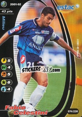 Cromo Fabio Celestini - Football Champions France 2001-2002 - Wizards of The Coast