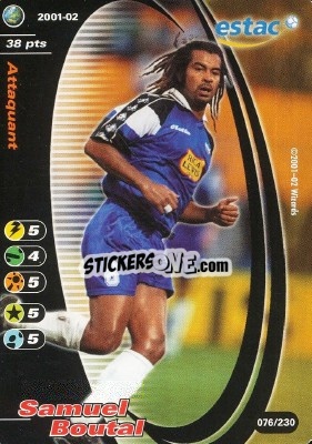 Cromo Samuel Boutal - Football Champions France 2001-2002 n. 76 - Wizards of The Coast