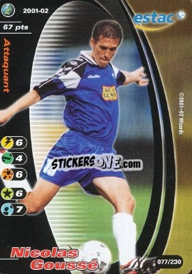 Sticker Nicolas Gousse - Football Champions France 2001-2002 n. 77 - Wizards of The Coast