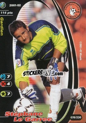 Sticker Stephane Le Garrec - Football Champions France 2001-2002 - Wizards of The Coast