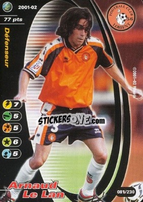 Sticker Arnaud Le Lan - Football Champions France 2001-2002 - Wizards of The Coast