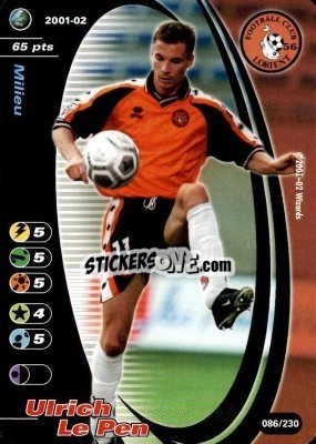 Sticker Ulrich Le Pen - Football Champions France 2001-2002 n. 86 - Wizards of The Coast