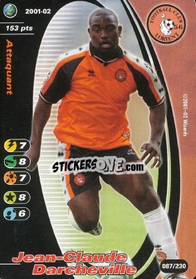 Figurina Jean-Claude Darcheville - Football Champions France 2001-2002 n. 87 - Wizards of The Coast