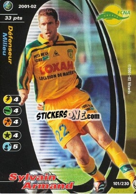 Sticker Sylvain Armand - Football Champions France 2001-2002 n. 101 - Wizards of The Coast