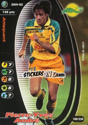 Sticker Pierre Yves Andre - Football Champions France 2001-2002 - Wizards of The Coast