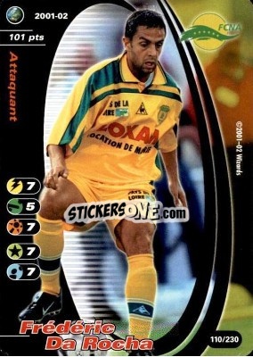 Sticker Frédéric Da Rocha - Football Champions France 2001-2002 n. 110 - Wizards of The Coast