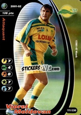 Sticker Viorel Moldovan - Football Champions France 2001-2002 - Wizards of The Coast