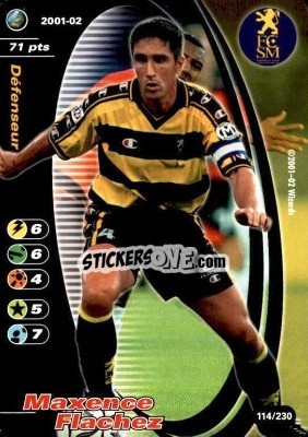 Sticker Maxence Flachez - Football Champions France 2001-2002 - Wizards of The Coast