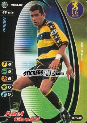 Sticker Adel Chedli - Football Champions France 2001-2002 - Wizards of The Coast
