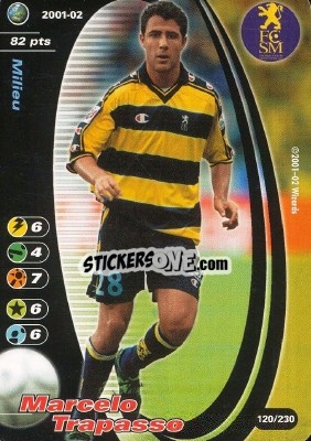 Sticker Marcelo Trapasso - Football Champions France 2001-2002 - Wizards of The Coast