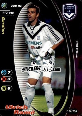 Sticker Ulrich Rame - Football Champions France 2001-2002 n. 124 - Wizards of The Coast