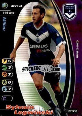 Sticker Sylvain Legwinski - Football Champions France 2001-2002 - Wizards of The Coast