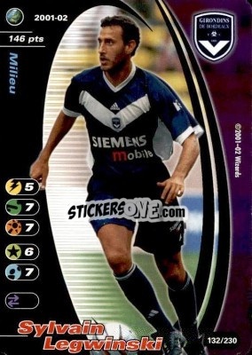 Sticker Sylvain Legwinski - Football Champions France 2001-2002 n. 132 - Wizards of The Coast
