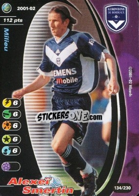 Sticker Aleksei Smertin - Football Champions France 2001-2002 n. 134 - Wizards of The Coast