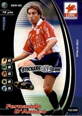 Sticker Fernando D’amico - Football Champions France 2001-2002 - Wizards of The Coast
