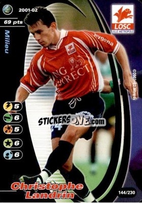 Sticker Christophe Landrin - Football Champions France 2001-2002 - Wizards of The Coast