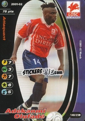 Figurina Adekanmi Olufadé - Football Champions France 2001-2002 - Wizards of The Coast