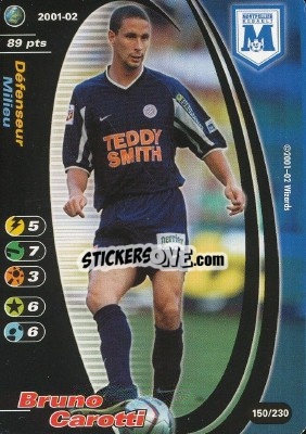 Sticker Bruno Carotti - Football Champions France 2001-2002 n. 150 - Wizards of The Coast
