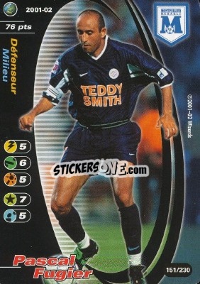 Sticker Pascal Fugier - Football Champions France 2001-2002 - Wizards of The Coast