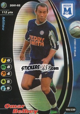 Figurina Omar Belbey - Football Champions France 2001-2002 - Wizards of The Coast