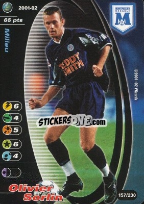 Sticker Olivier Sorlin - Football Champions France 2001-2002 n. 157 - Wizards of The Coast