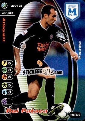 Sticker Rui Pataca - Football Champions France 2001-2002 n. 159 - Wizards of The Coast