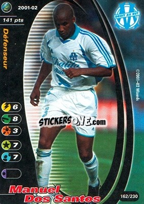 Sticker Manuel Dos Santos - Football Champions France 2001-2002 n. 162 - Wizards of The Coast