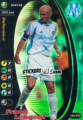 Sticker Frank Leboeuf - Football Champions France 2001-2002 n. 163 - Wizards of The Coast