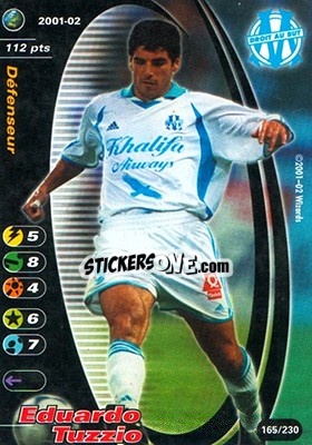 Sticker Eduardo Tuzzio - Football Champions France 2001-2002 n. 165 - Wizards of The Coast